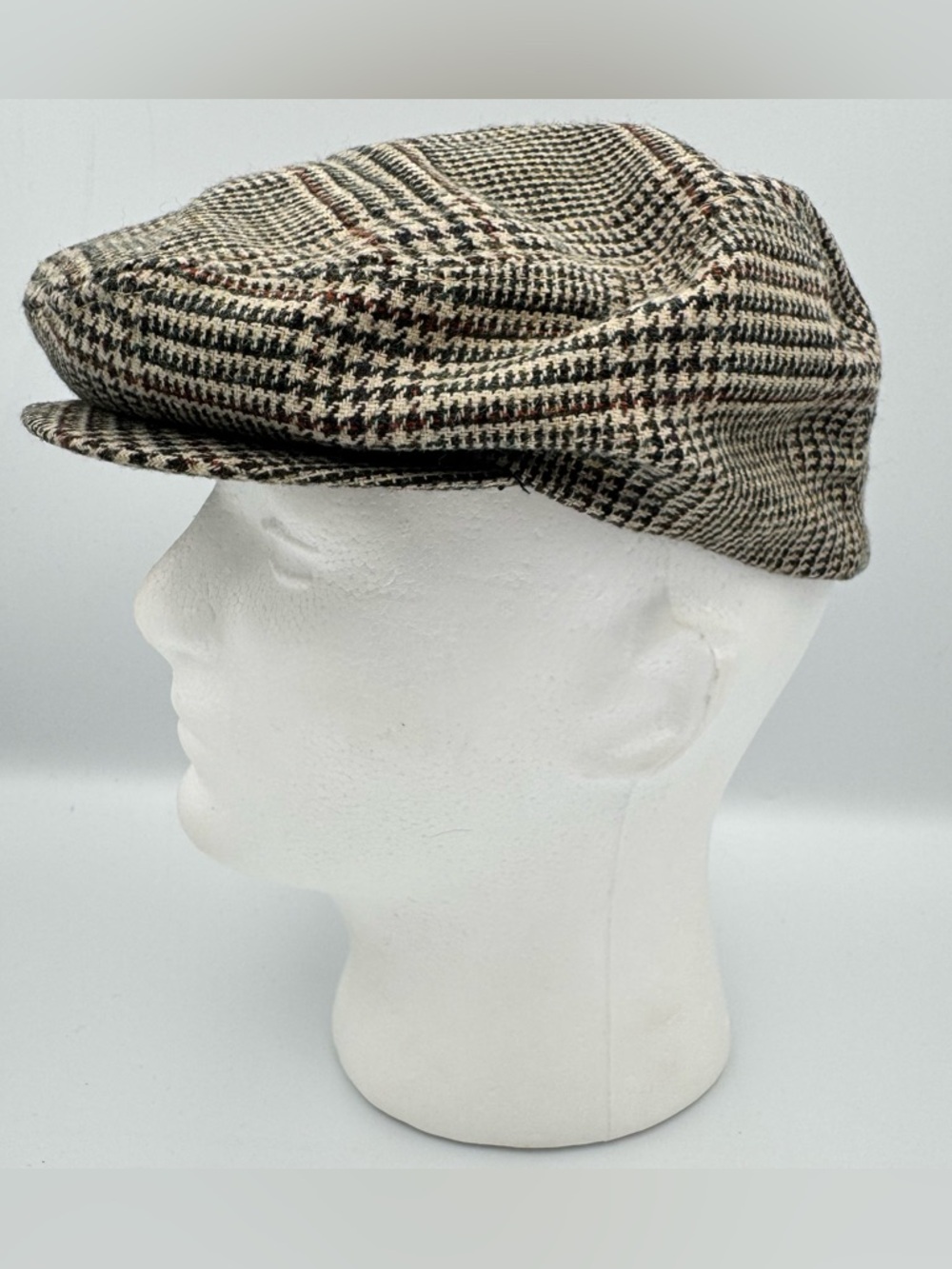 Amalgamated Clothing Textile Workers Union Flat Cap Brown Newsboy Hat M 7-7 1/8